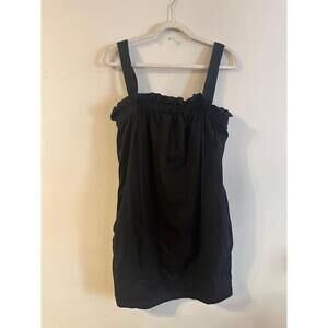 Everlane Black RUFFLED‎ PULLOVER PAPERBAG DRESS FADED BLACK M MEDIUM